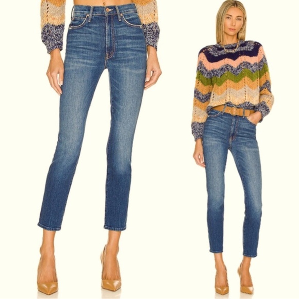 MOTHER‎ The Swooner Rascal Ankle Jeans Hot Springs Blue High Rise - 27